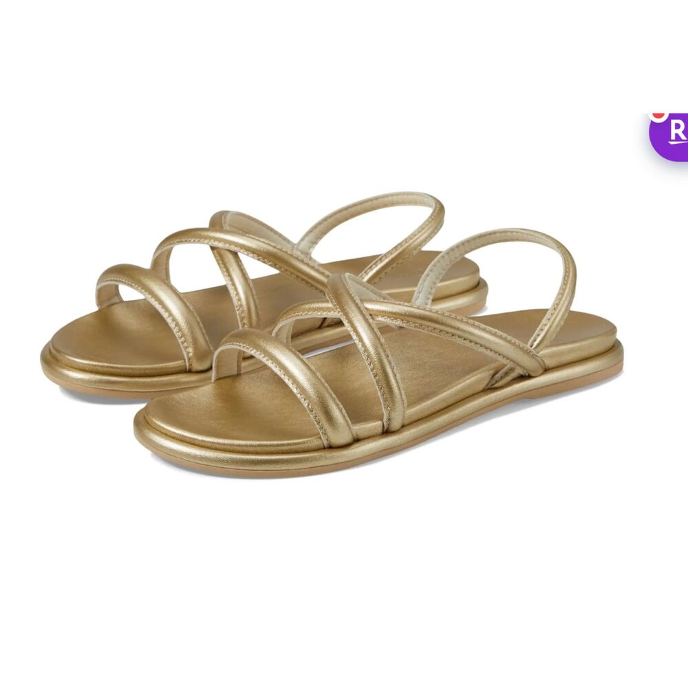 OluKai Tiare Metallic Gold Strappy Sandals